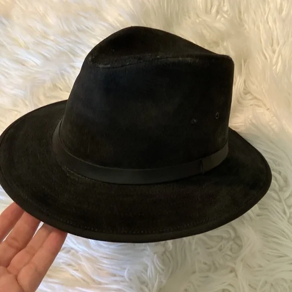 Vintage Henschel H1H American Leather Stark Hat size XL wide 7” long 8”